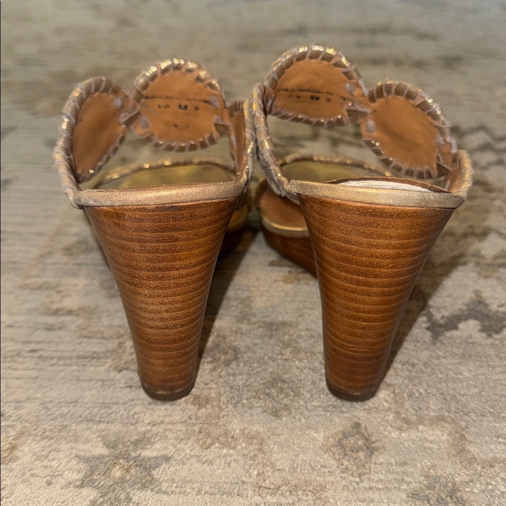 Jack Rogers Metallic Gold Luccia Sandals - Picture 8 of 9